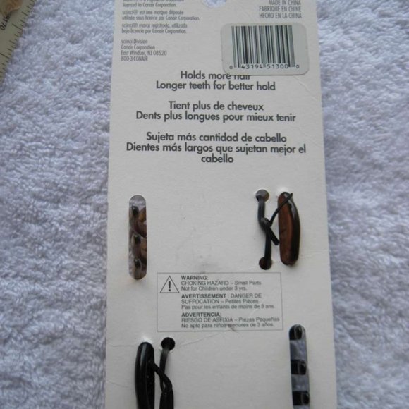 2 Scunci No Slip Grip Slideproof Stay Put Secure Hold Thick Hair Jaw Claw Clips - Picture 9 of 13